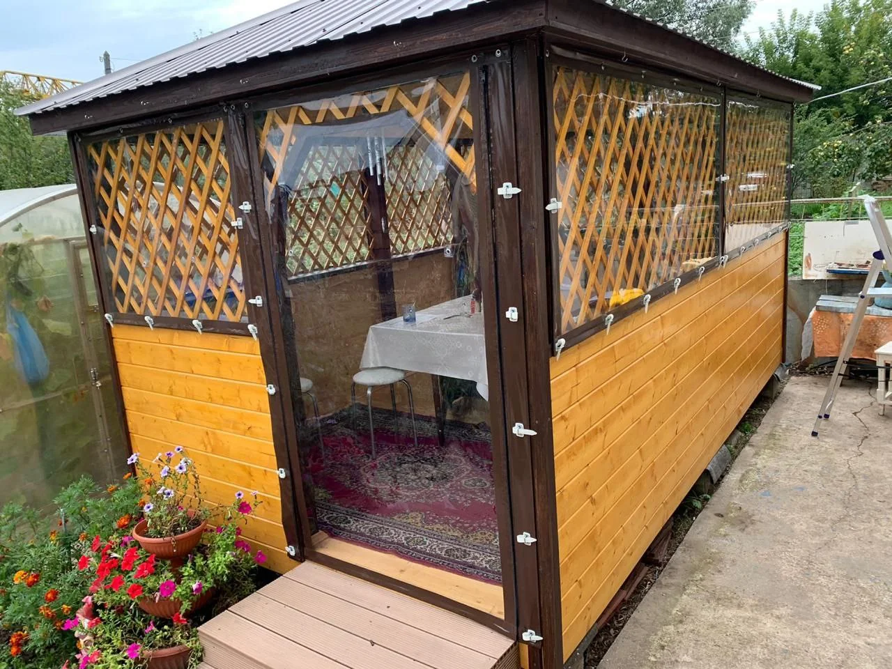 Мягкие окна для беседки