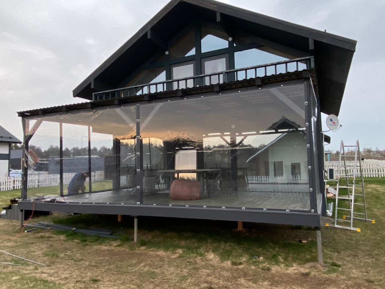  Установка мягких окон на террасе